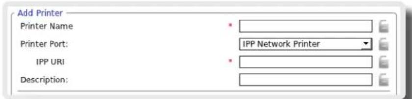 Add Printer Printer Name Printer Port: IPP Network Printer IPP URI Description: