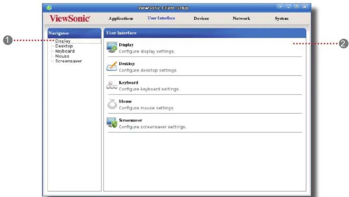 VIEWSONIC SC-T35 - Aperçu de l'onglet User Interface (interface utilisateur) - 1