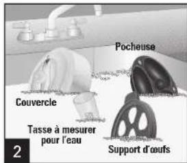 Couvercle Tasse à mesurer pour l'eau Pochéuse Support d'œufs 2