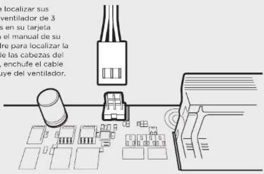 localizar sus ventilador de 3 s en su tarjeta el manual de su re para localizar la e las cabezas del enchufe el cable ye del ventilador.