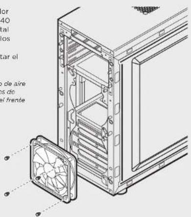 CORSAIR Carbide SPEC-01 - Cómo instalar una ODD (Unidad de disco óptico) 8. Cómo instalar un segundo ventilador frontal - 2