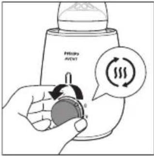PHILIPS Avent SCF355 - Selezionare la posizione di mantenimento del calore. - 1