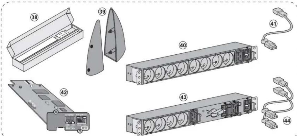 Exploded view diagram of an electronic device showing labeled components including case, ports, connectors, and cable connections.
