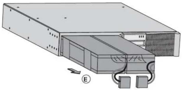 Diagram of a computer drive showing internal components and a labeled component (E), with no readable text or symbols.