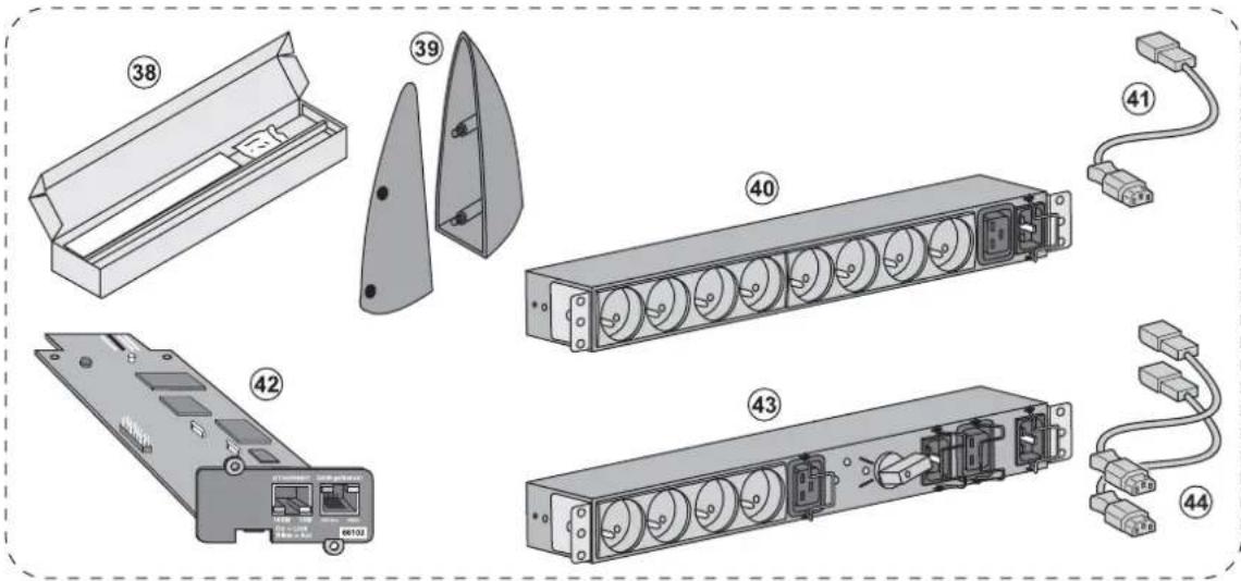 Exploded view diagram of an electronic device showing labeled components including case, ports, connectors, and wiring.