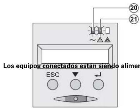Los equipos conectados están siendo alimen ESC