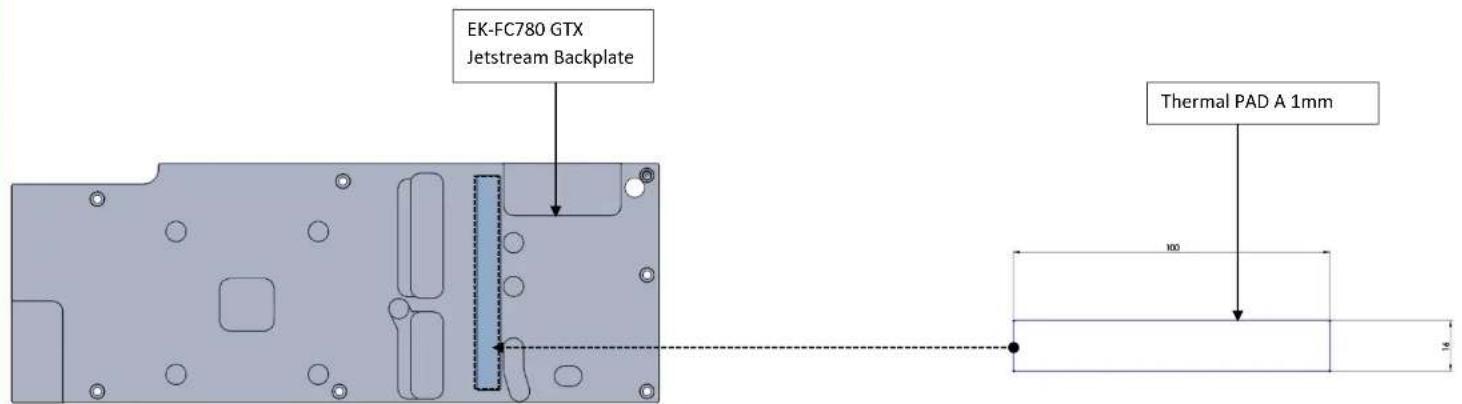 EK-FC780 GTX Jetstream Backplate Thermal PAD A 1mm