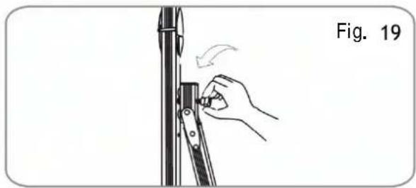 Illustration of a hand adjusting a mechanical component with a curved arrow indicating motion (no text or symbols)