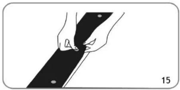 Illustration of hands holding a black rectangular object with holes, no text or symbols present