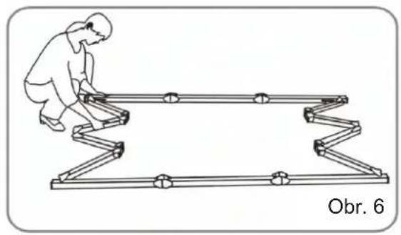 Illustration of a person climbing a zigzag metal structure (no text or symbols)