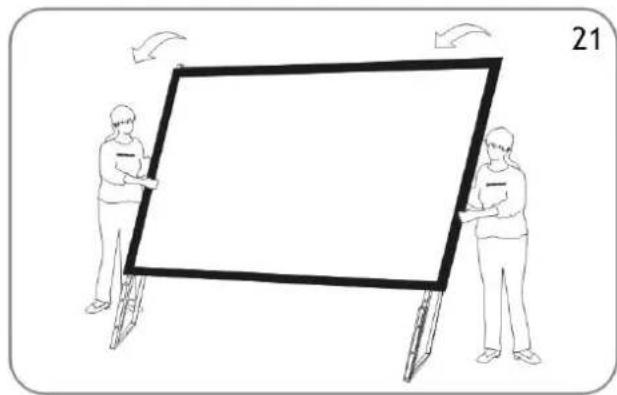 Illustration of two people pushing a large rectangular frame with arrows indicating motion (no text or symbols)