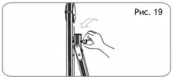 Illustration of a hand adjusting a mechanical component with motion arrows (no text or symbols)
