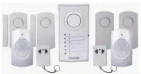 Exterior view of a modern security camera with multiple speakers and a central control panel (no visible text or symbols)
