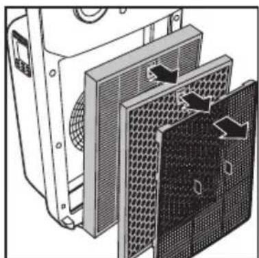 PHILIPS AC4014 - Lepaskan filter menggunakan tag pada filter. Pegang filter di kedua sisinya dan buang ke tempat sampah secara perlahan. - 1