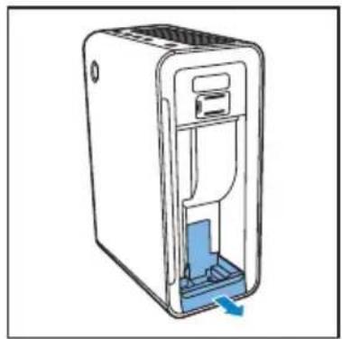 PHILIPS AC4084 - Remove the humidification filter tray from the appliance. - 1