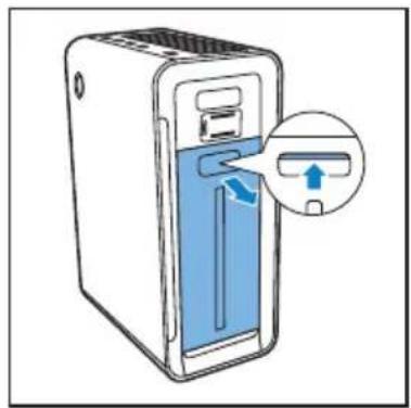 PHILIPS AC4084 - Remove the water bucket from the appliance. - 1