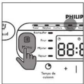 PHILIP Racoufer Four MoTHU Moister Viper 88:0 Temps de cuisson + |