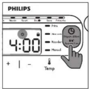 PHILIPS 4:00 + | - Temp Print Copy Reset Move Display Button Apply 1 sec