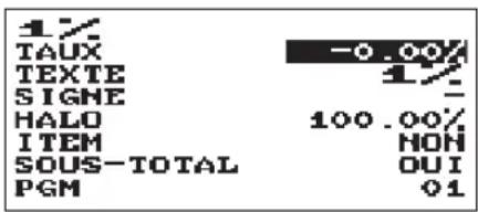 1% TAUX -0.00% TEXTE 1% SIGNE HALO 100.00% ITEM NON SOUS-TOTAL OUI PGM 01