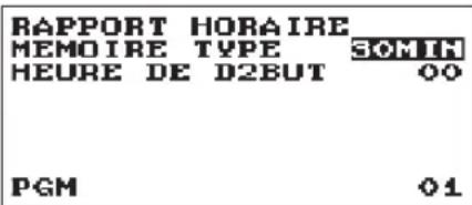 RAPPORT HORAIRE MÉMOIRE TYPE 30 MIN HEURE DE DÉBUT 00 PGM 01