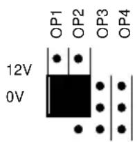 OP1 OP2 OP3 OP4 12V 0V