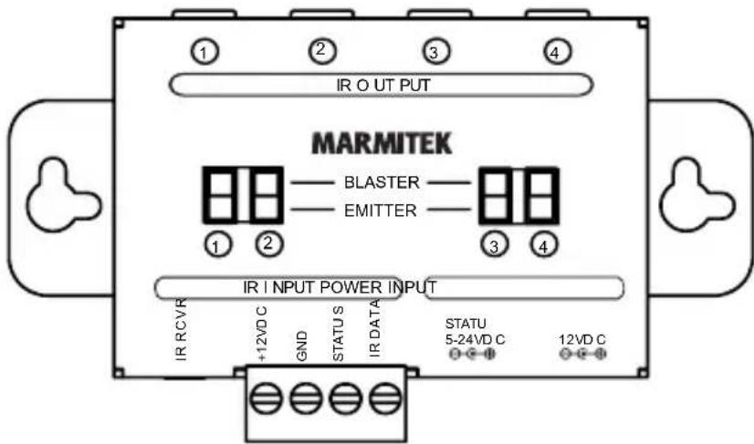 IR O UT PUT MARMITEK BLASTER EMITTER IR INPUT POWER INPUT IR RCVR +12VDC GND STATUS 5-24VDC 12VDC IR DATA STATU 3-4-5-6-7-8-9-10-11-12-13-14-15-16-17-18-19-20-21-22-23-24-25-26-27-28-29-30-31-32-33-34-35-36-37-38-39-40-41-42-43-44-45-46-47-48-49-50-51-52-53-54-55-56-57-58-59-60-61-62-63-64-65-66-67-…