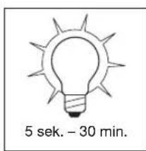 5 sek. - 30 min.