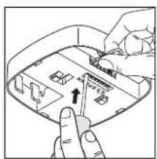 Diagram showing hands interacting with a device panel, labeled with Chinese text and directional arrows