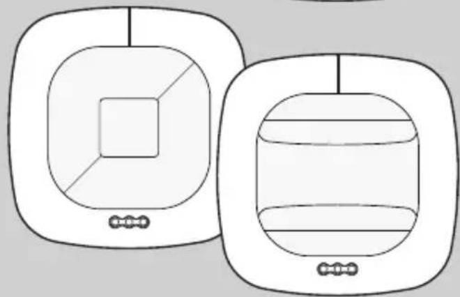 Two identical abstract geometric diagrams with internal lines and shapes, no text or symbols present.