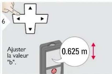 Ajuster la valeur "b". 0.625 m