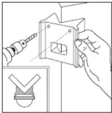 Illustration of hands using a tool to adjust a mechanical part with a checkmark symbol (no text or labels present)