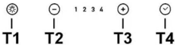 T1 - 1 2 3 4 + T2 T3 T4