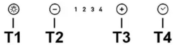 T1 - 1 2 3 4 T2 + T3 T4