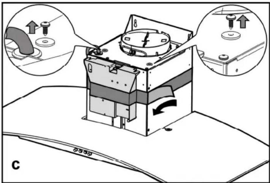 Technical diagram of a mechanical device with labeled parts and directional arrows indicating assembly or operation.