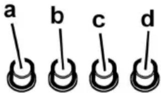 a b c d