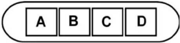 A B C D