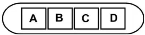 A B C D
