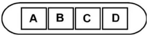 A B C D