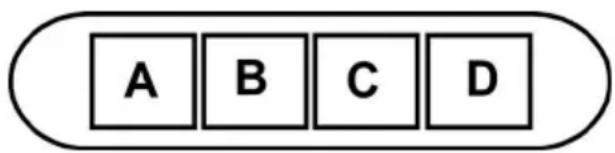 A B C D