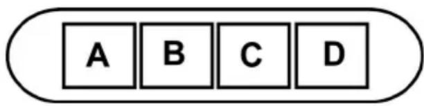 A B C D