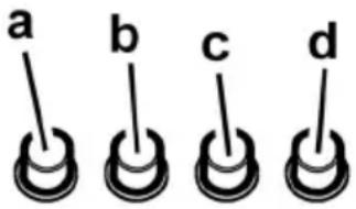 a b c d