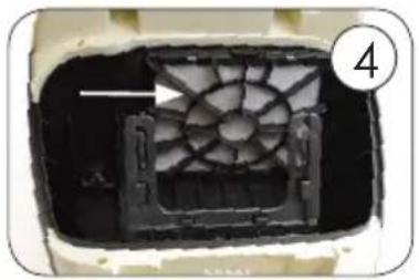DOMO DO7274S - Replacing the dust bag and cleaning the motor filter - 3