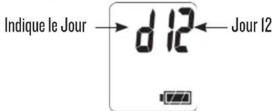 Indique le Jour → d 12 ← Jour 12