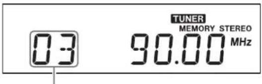 TUNER MEMORY STEREO 0.3 90.00 MHz