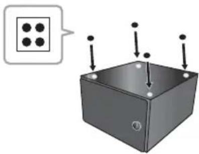PIONEER X-CM32BT-D - Cuando coloque los altavoces en posición horizontal - 1