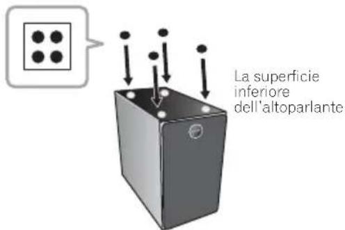 La superficie inferiore dell'altoparlante