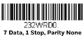 HONEYWELL Granit 1980i - RS232 Word Length: Data Bits, Stop Bits, and Parity - 2