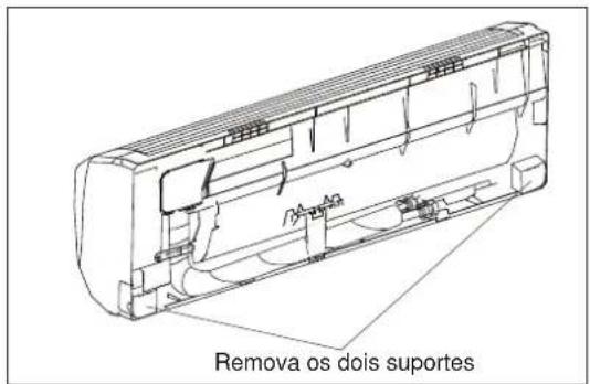 Remova os dois suportes