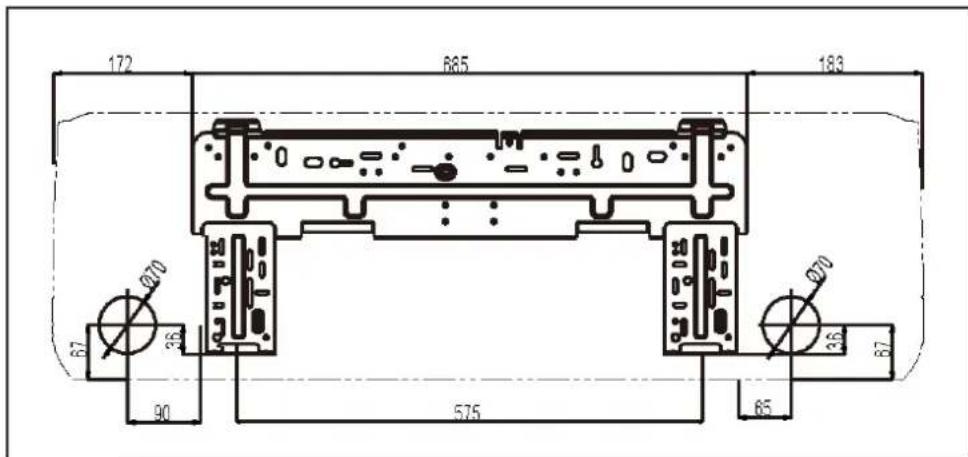 172 885 183 Ø70 Ø70 90 575 65 36 87