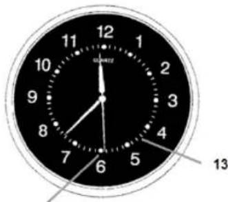 12 11 1 10 2 9 3 8 4 7 5 6 13